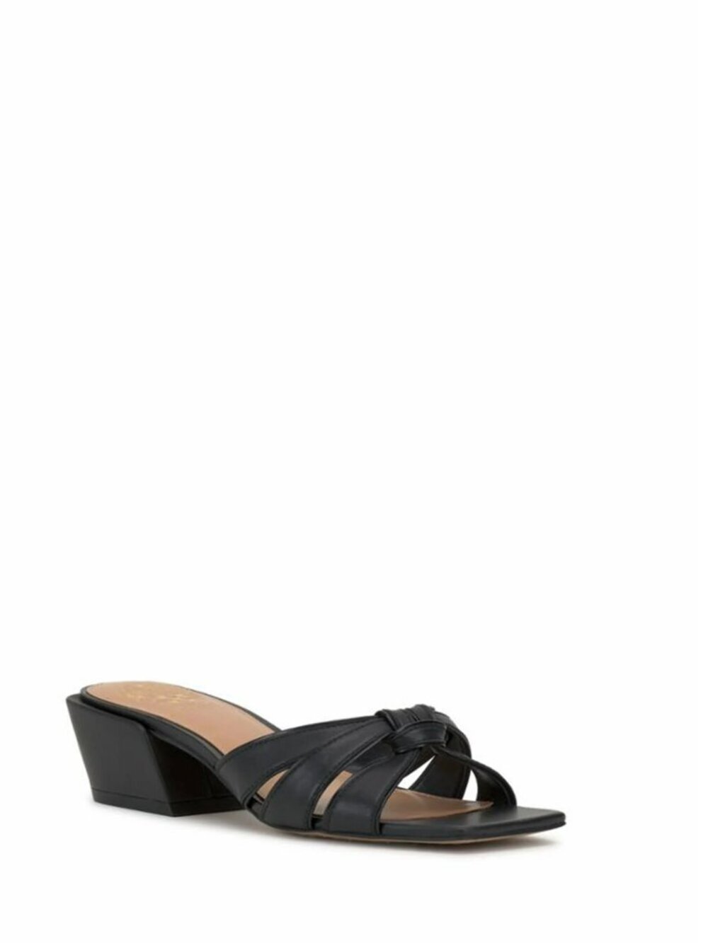 Vince Camuto Women's Selaries Black Leather Strappy Heel Sandal Sz: 7.5